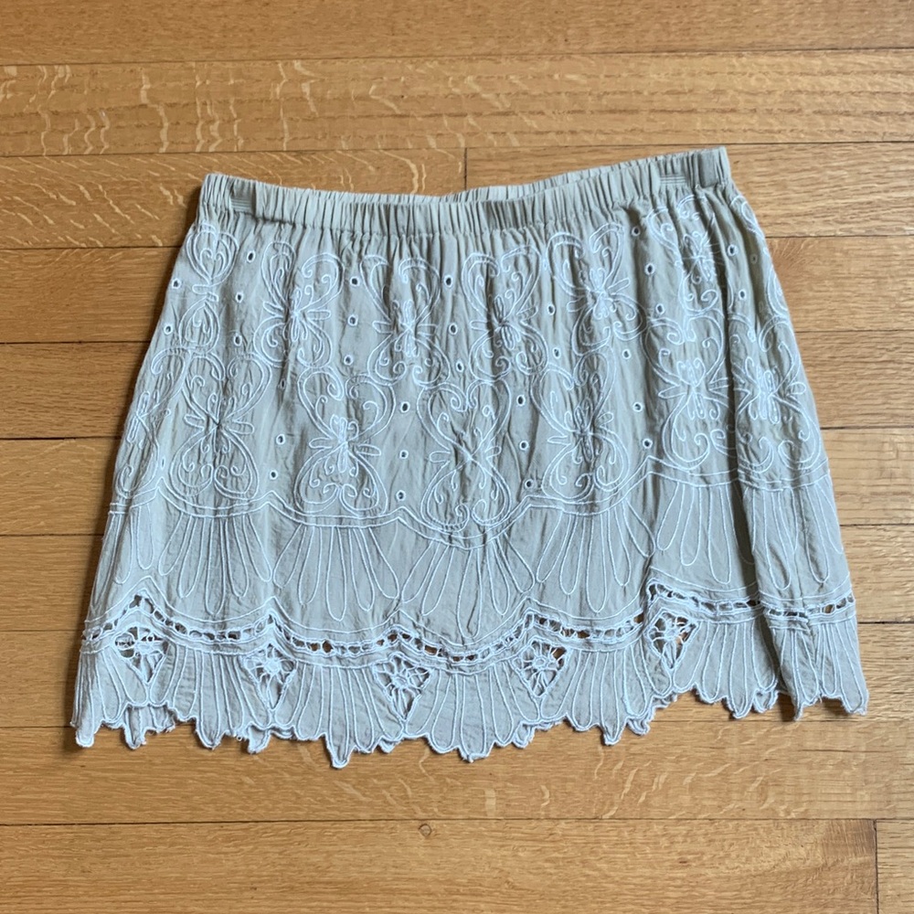 Eyelet Mini Skirt S